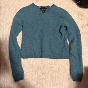 Tahari Crop Teal Sweater